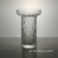 Niestandardowy przezroczysty wytłoczony kształt piłki okrągły szklany wazon